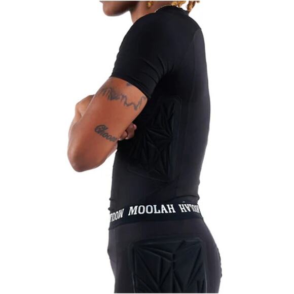 Moolah Women's Black Padded Compression Basketball Top Size M - Picture 3 of 7